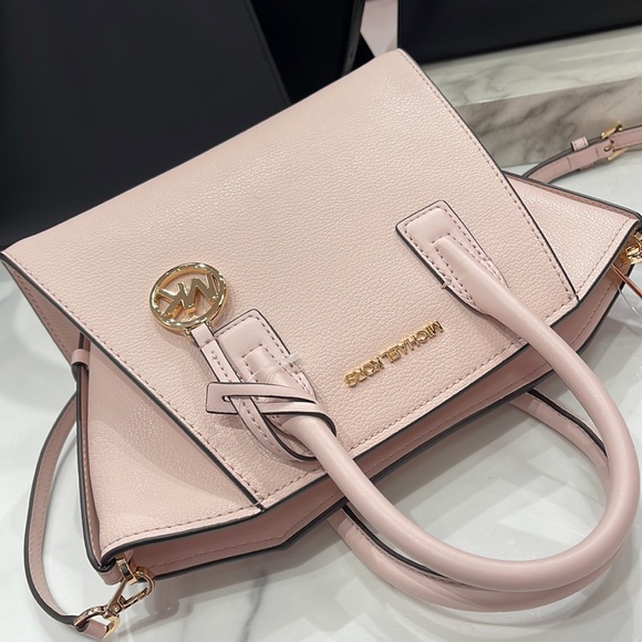 Michael Kors Avril Small Signature PVC Top Zip Satchel Crossbody Bag - Picture 9 of 16